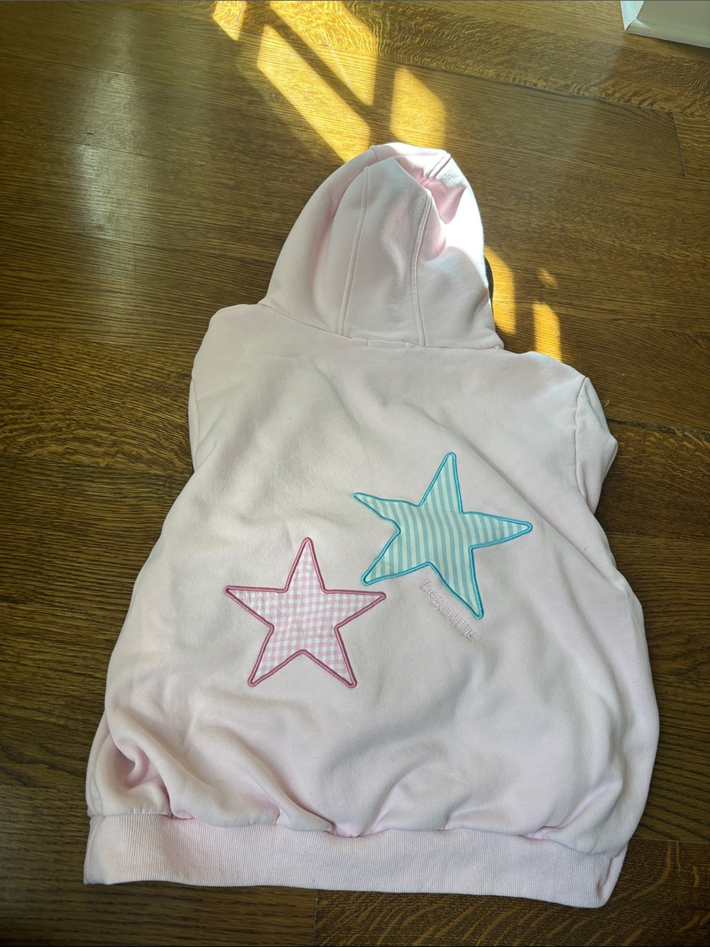 Beginning boutique x Demetra Dias pink star hoodie